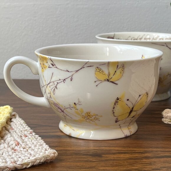 2 Soup Coffee Tea Cups Mugs by Blessings Unlimited Hope Romans 15:13 NIV - Picture 8 of 13